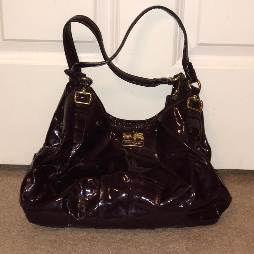 Coach Dark Purple Leather Purse